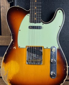 Fender Custom Shop 2024 60 Tele Custom Heavy Relic Faded Chocolate 3 Tone Sunburst